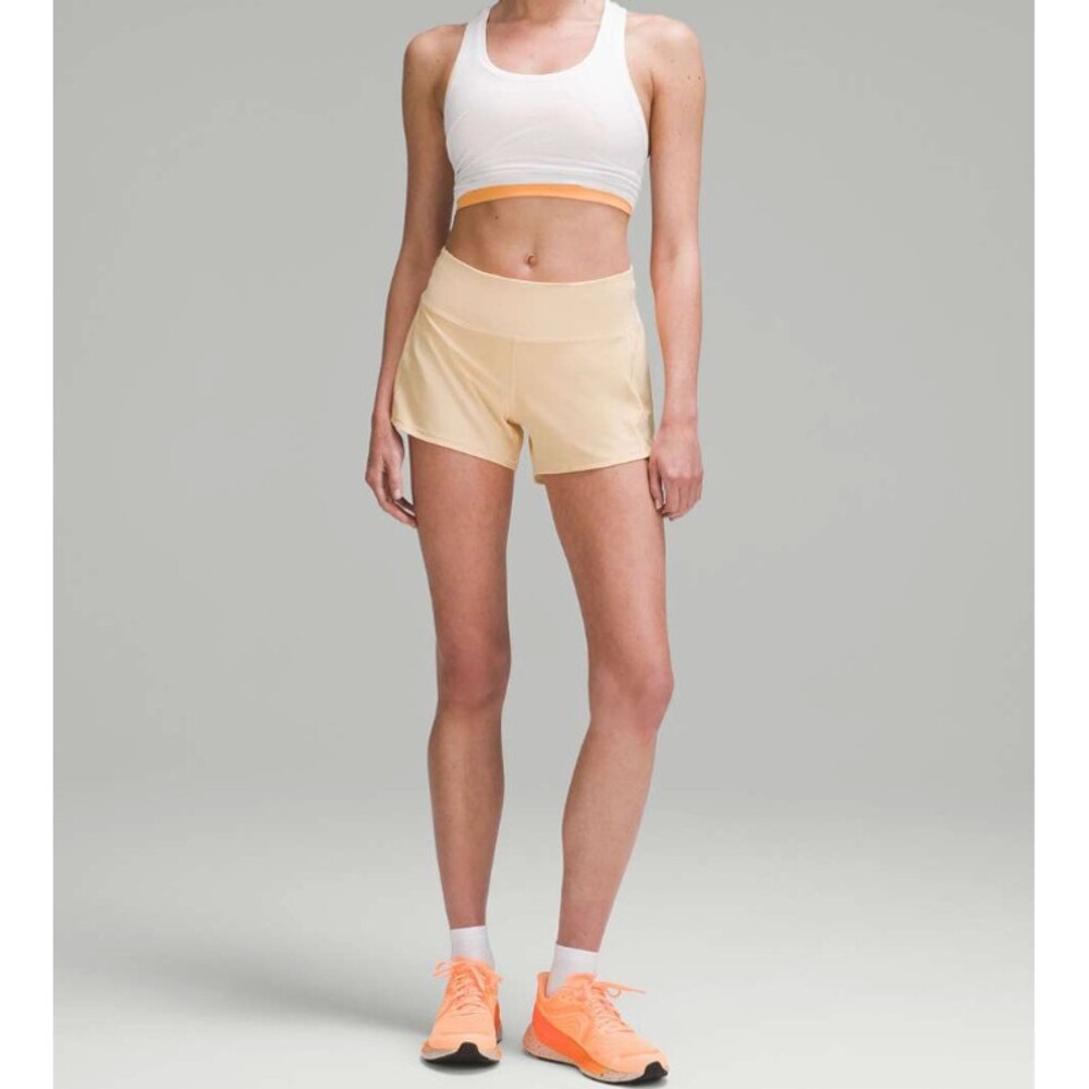 Lululemon Speed Up Mid-Rise Lined Short 4" Summer Glow Size 6